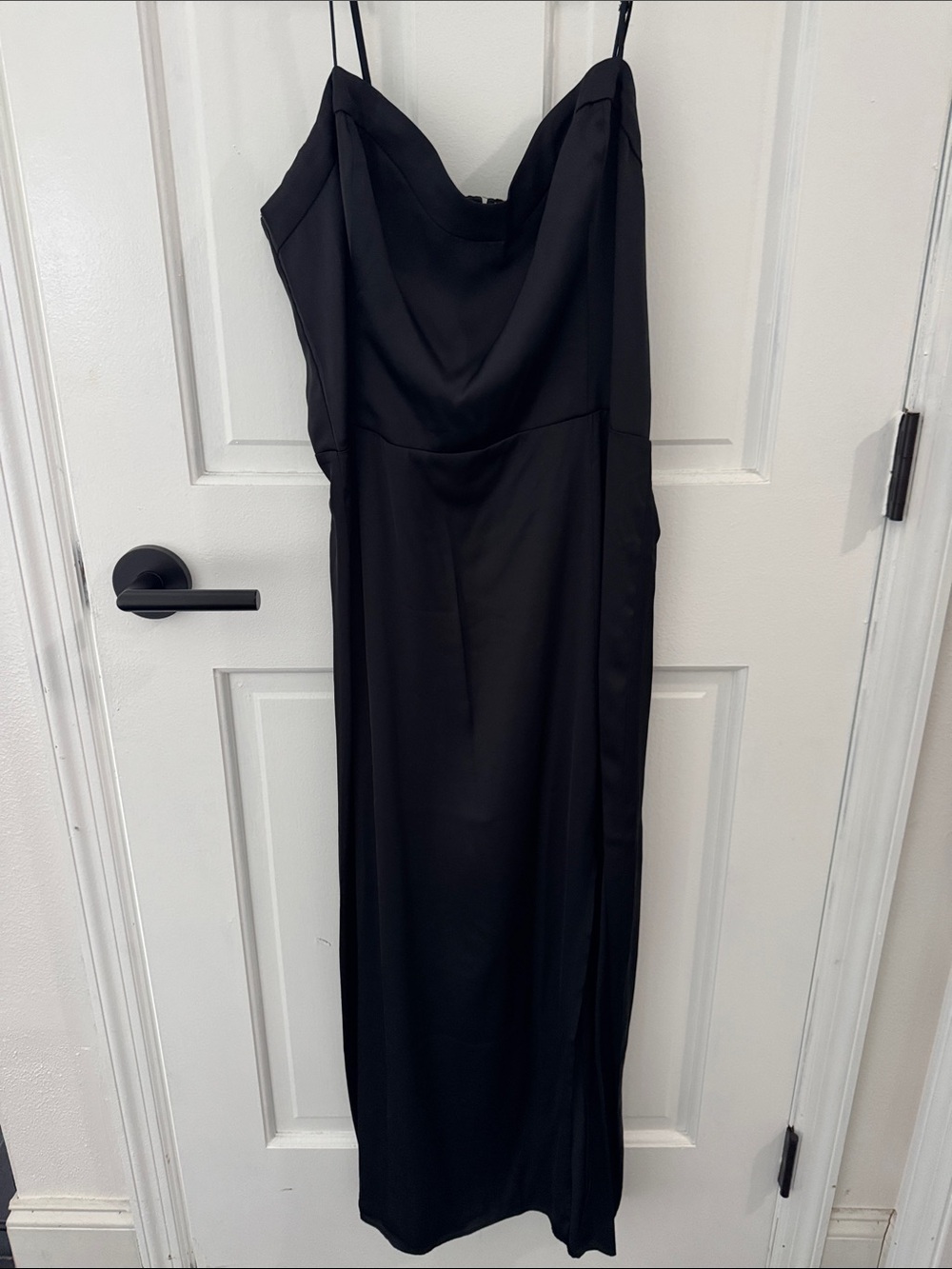 Abercrombie & Fitch Black Strapless Cowl Slip Dress